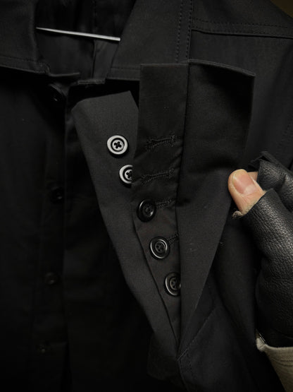Rick Owens DRKSHDW SS17 “WALRUS” Cotton Mac Work Coat detail | DRIEW GARMENTS