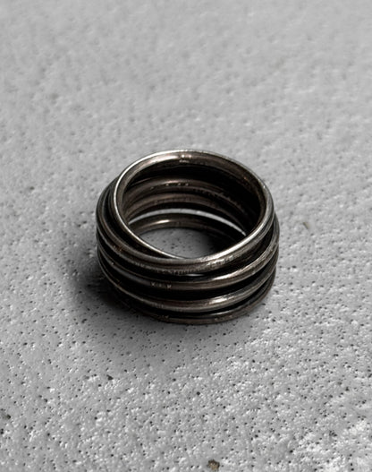 WERKSTATT:MÜNCHEN Wound Words Silver Ring