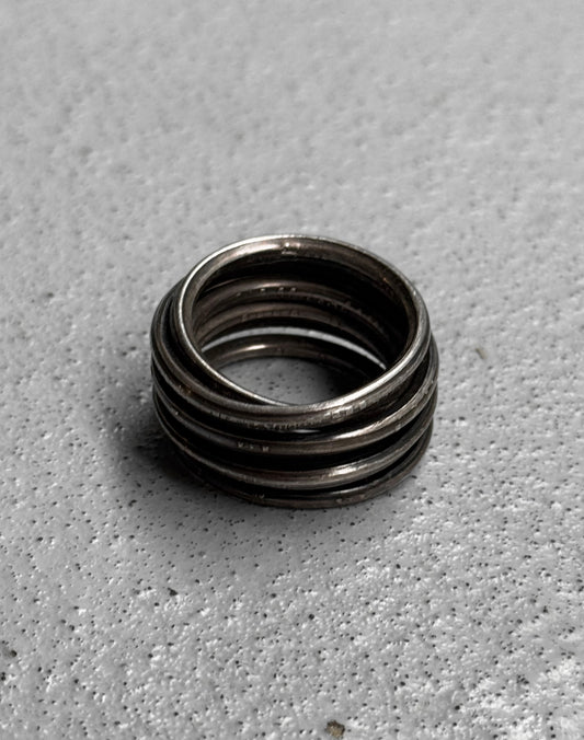 WERKSTATT:MÜNCHEN Wound Words Silver Ring