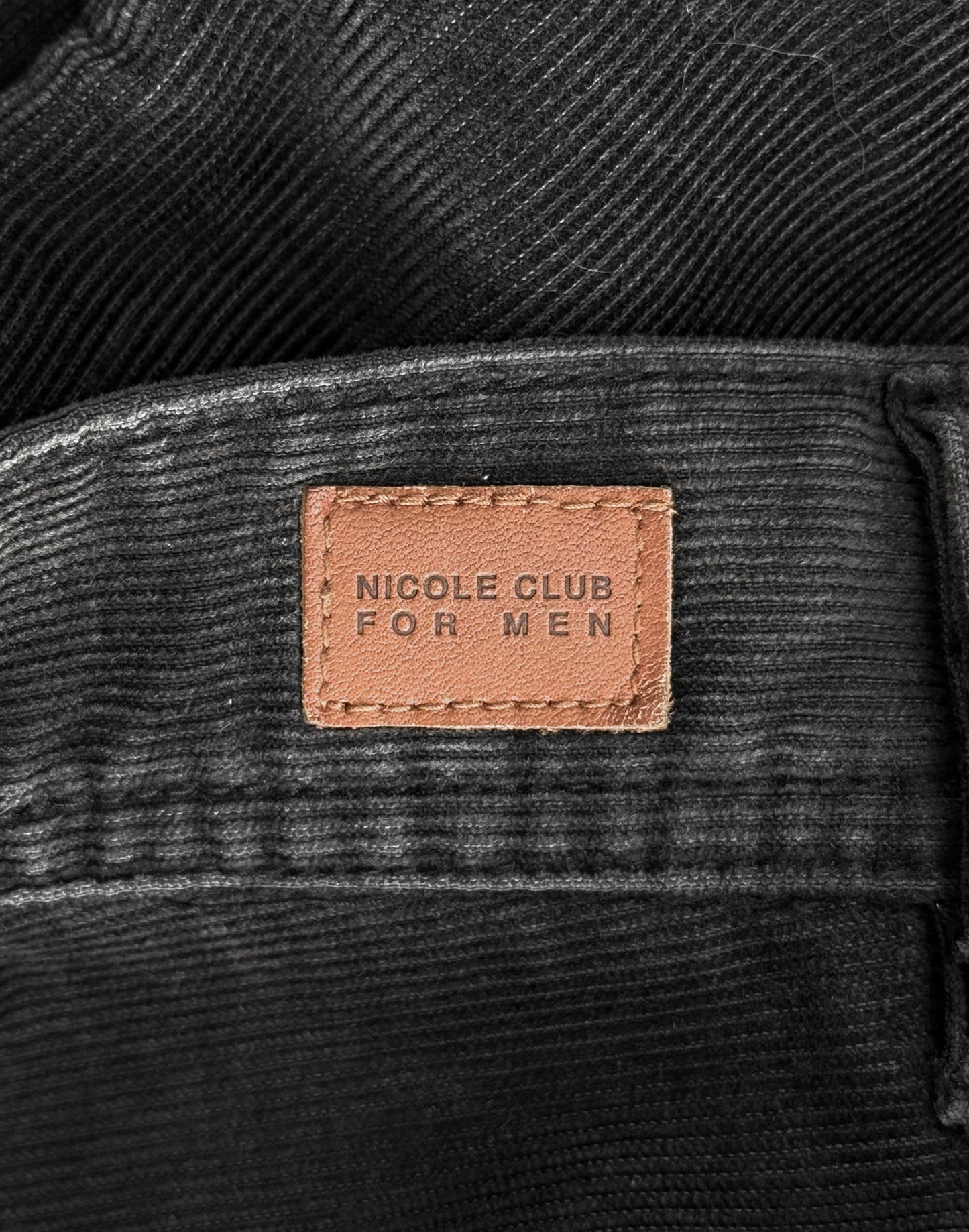 NICOLE CLUB FOR MEN Early 00s Coduroy Studded Bootcut Pants