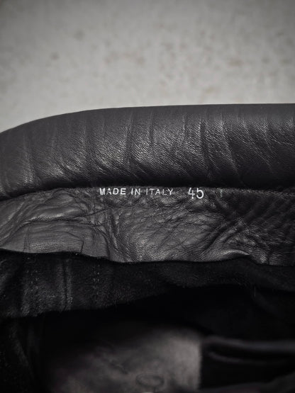 Rick Owens SS15 "FAUN" Goodyear Flex Calf Leather Side Zip Combat Boots