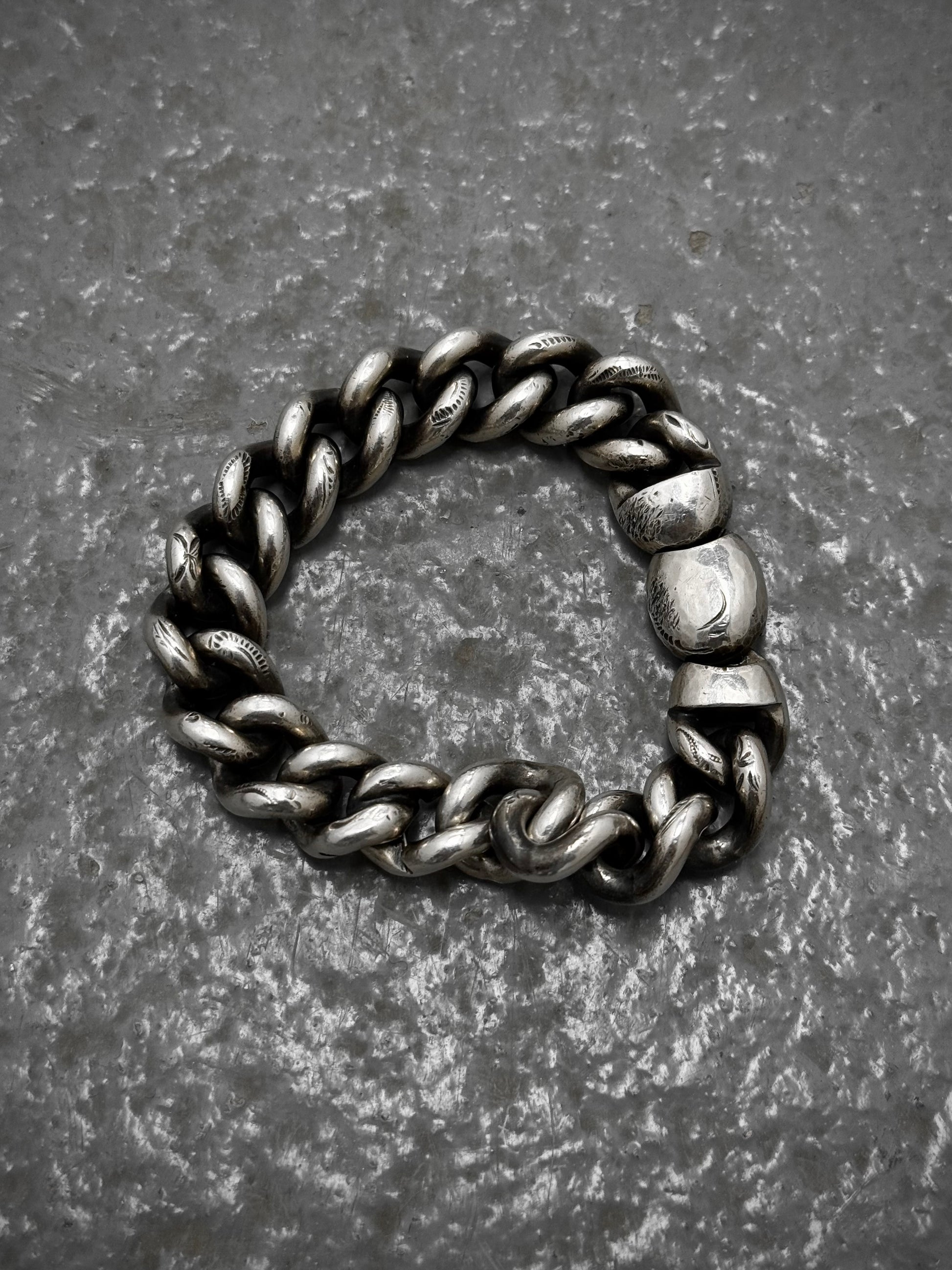 WERKSTATT:MÜNCHEN 2010s .925 Silver Heavy Curb Chain Link Bracelet (Older Model) | Archive Fashion Toronto