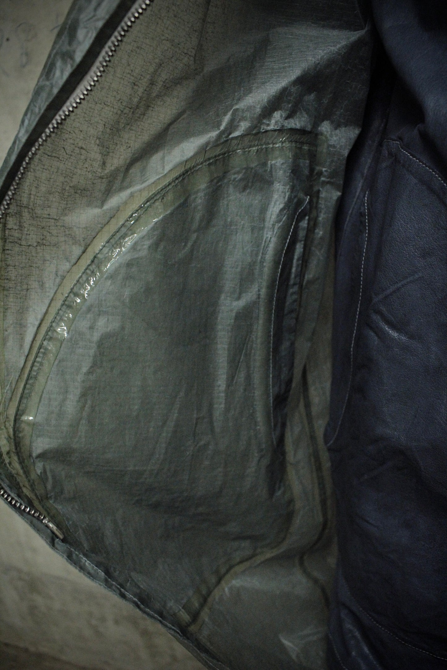 Carol Christian Poell 'LOM/2400 ROOLS-PTC/29' Reversible Object-dyed Kangaroo Leather Parachute Parka detail | DRIEW GARMENTS