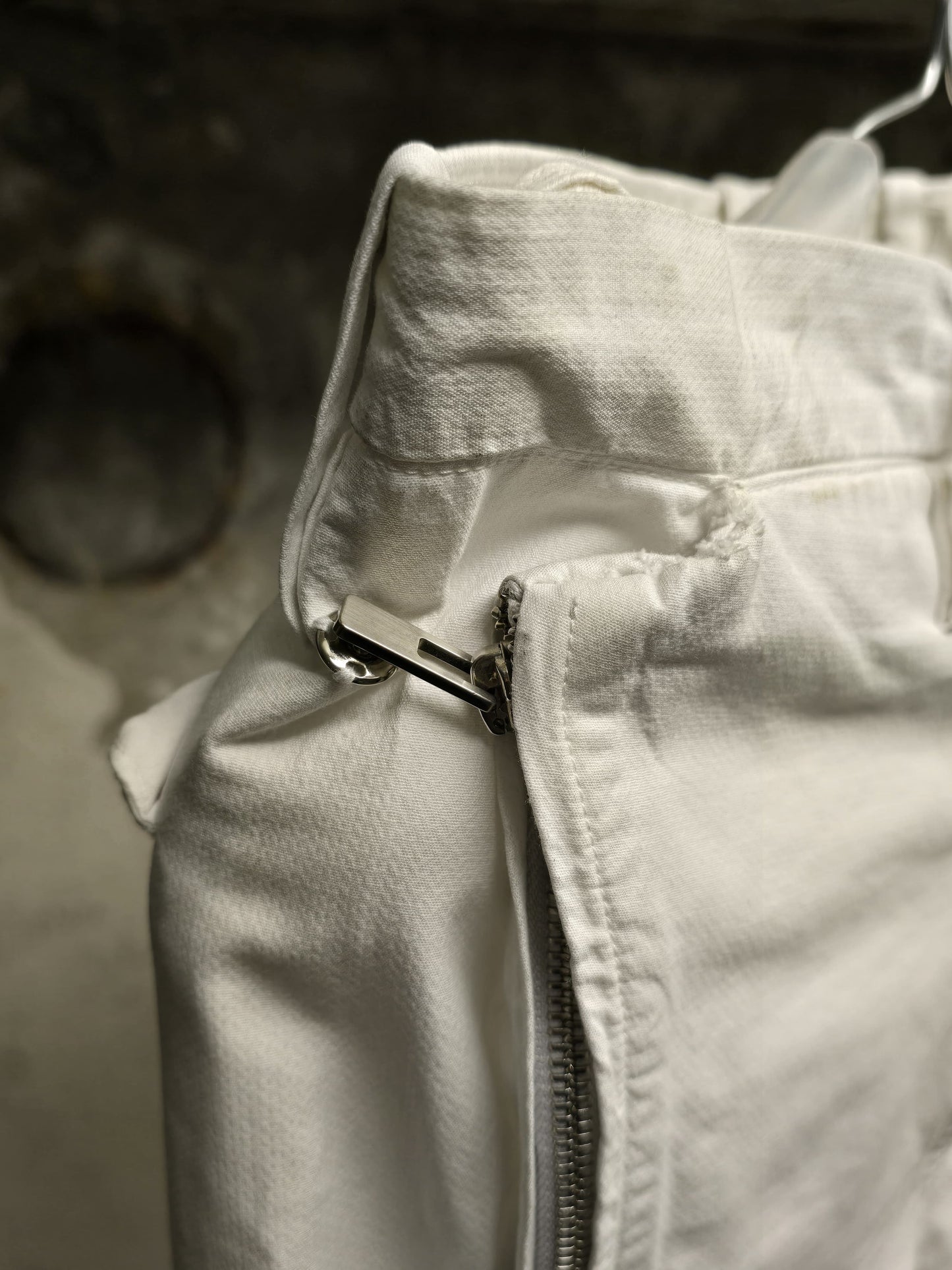 Carol Christian Poell 'PM/2671OD-IN BETWEEN/2' Object-dyed Visible Meltlock Front Zip Trousers