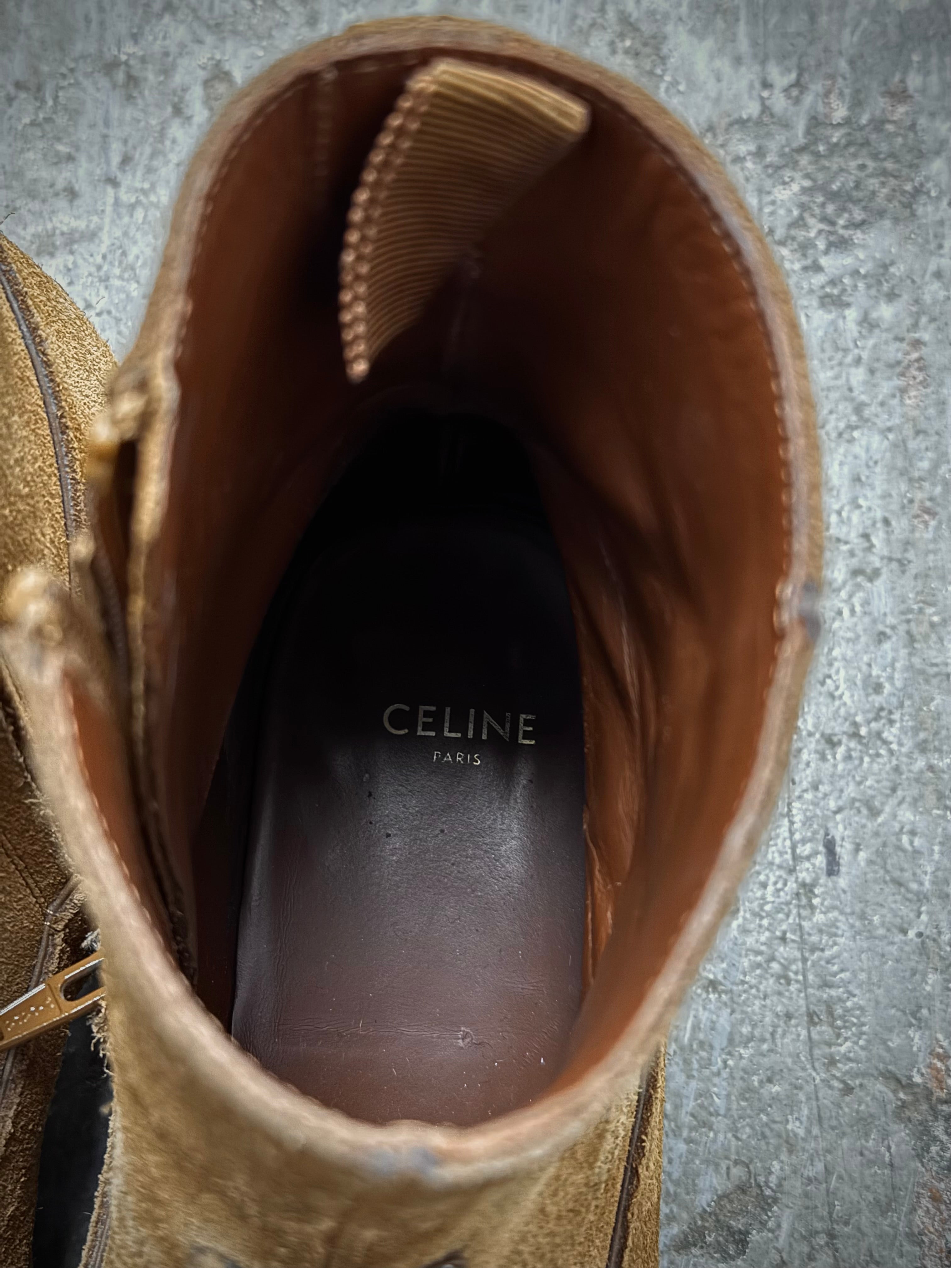 CELINE Hedi Slimane SS19 Jacno Suede Side Zip Boots – DRIEW
