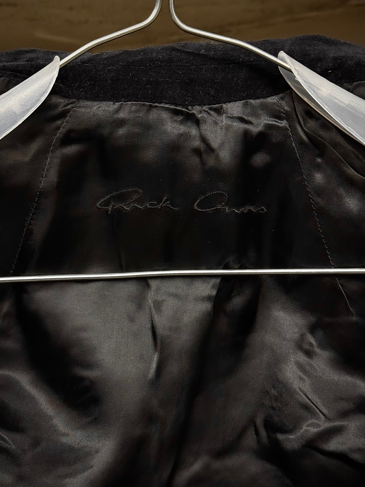 Rick Owens AW16 "MASTODON" Cotton Linen Single Button Velvet Blazer detail | DRIEW GARMENTS