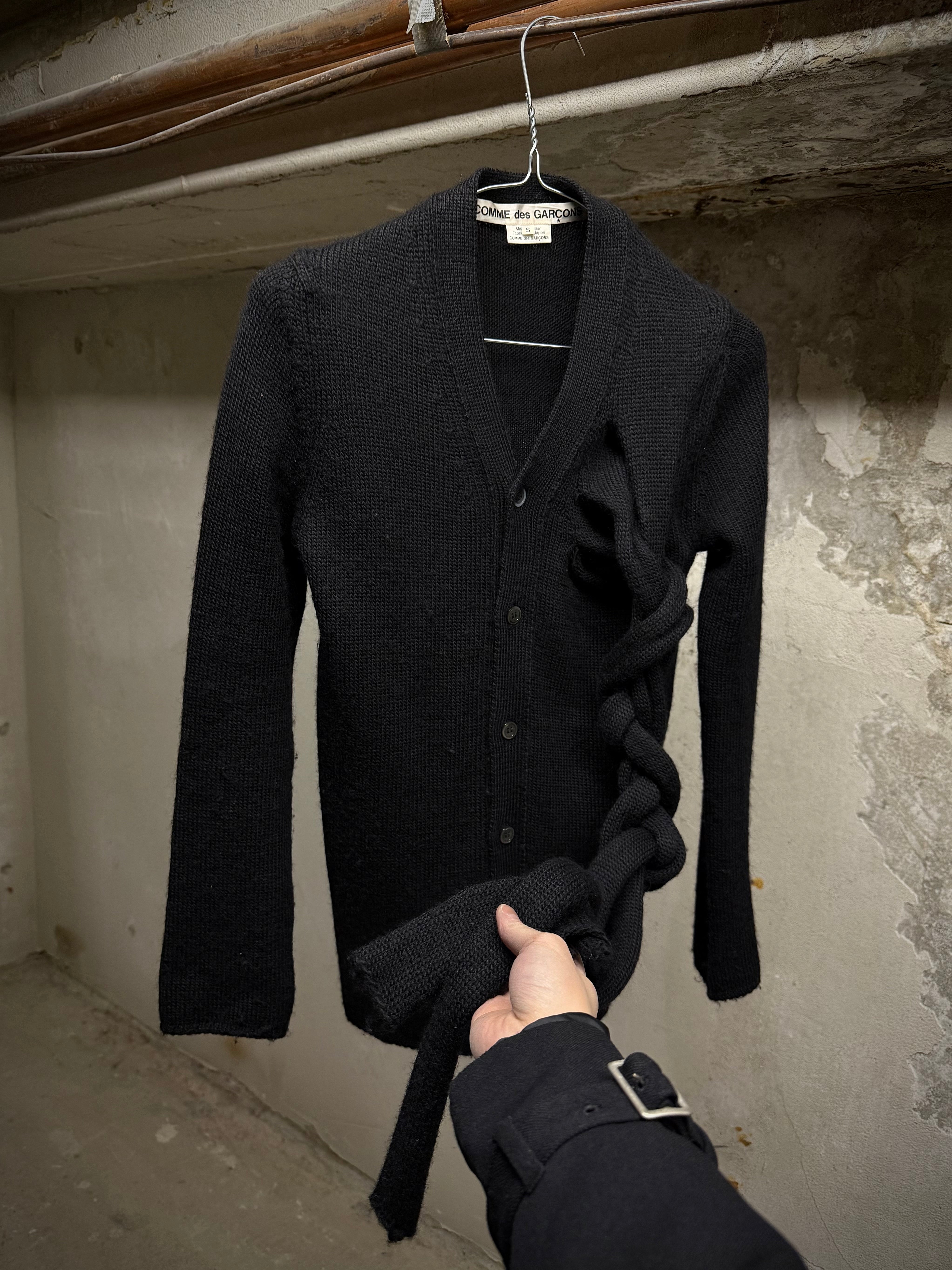 CDG AW14 Cut Out Wool Knit Cardigan | Archive Fashion – DRIEW
