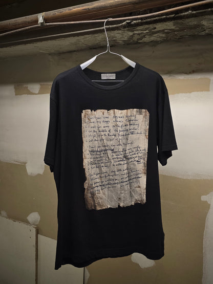 Yohji Yamamoto POUR HOMME AW22 Pigment Paper Graphic T-shirt