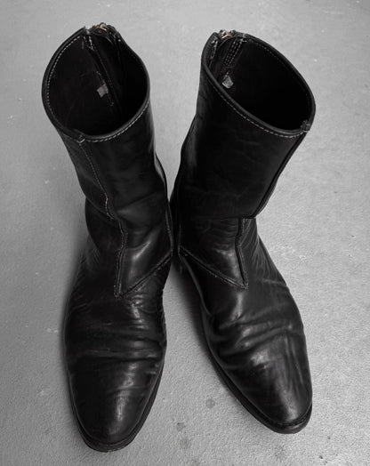 Carol Christian Poell ‘AM/2601 CUL-PTC’ Black Object-dyed Culatta Horse Leather Tornado Boots