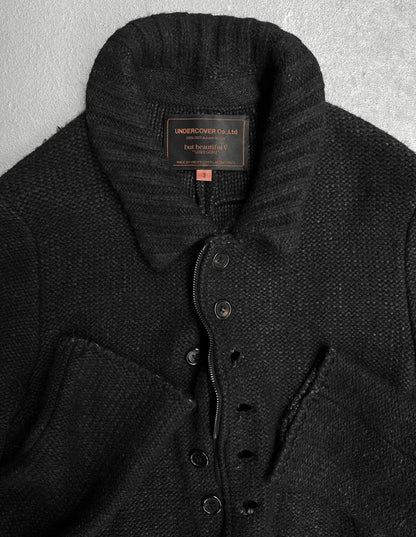 UNDERCOVER AW06-07 “but beautiful: GURU GURU” Distorted Long Knit Coat