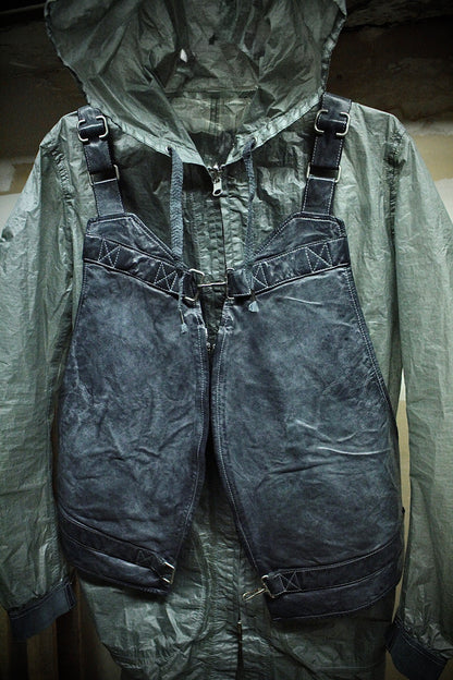 Carol Christian Poell 'VM/2423 ROOMS-PTC/29' Object-dyed Kangaroo Leather Parachute Vest Bag