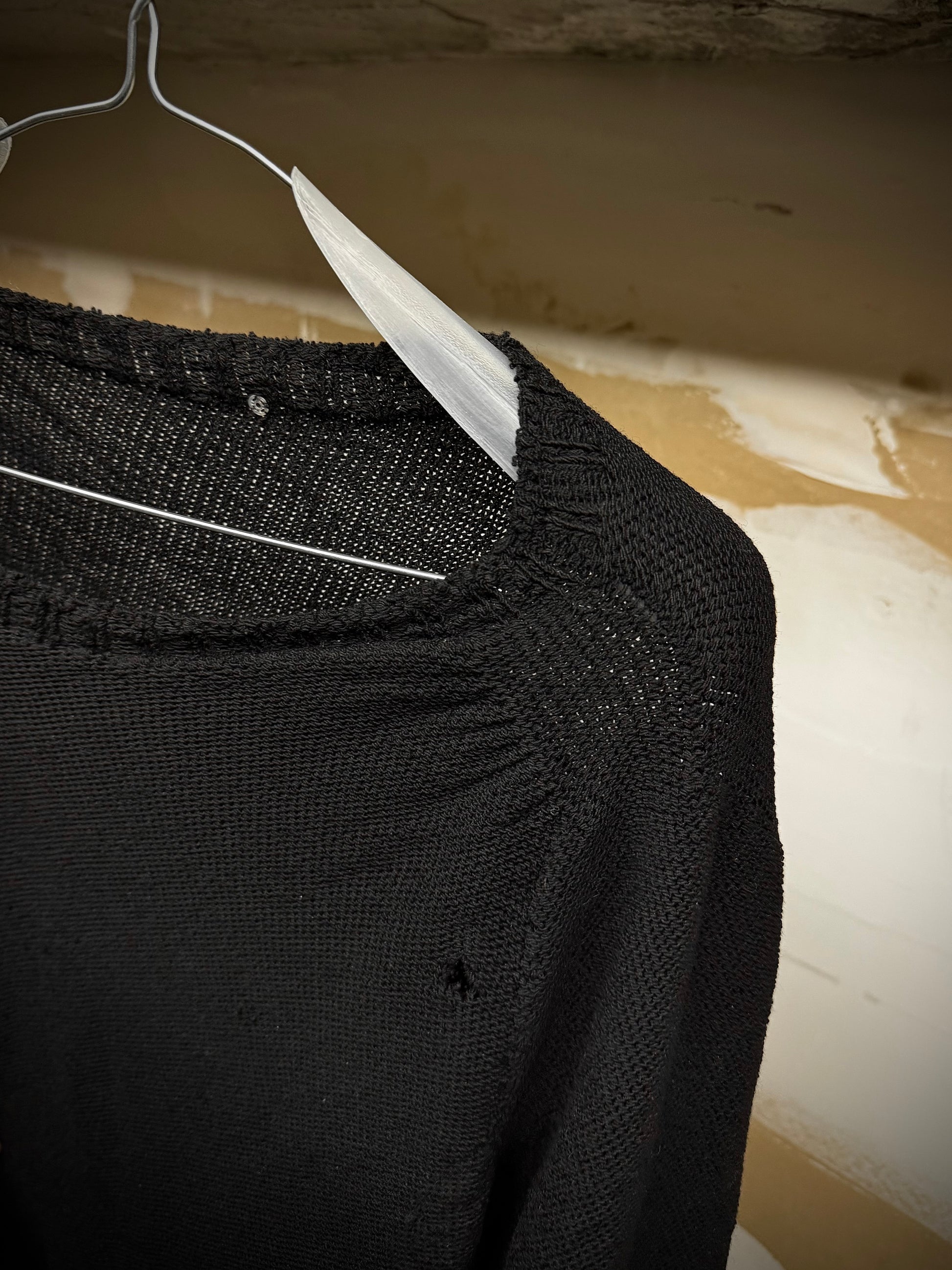 Carol Christian Poell ‘KM/2629-IN PENTASIR/10’ Seamless Round Neck Wool Knitted Sweater detail | DRIEW GARMENTS