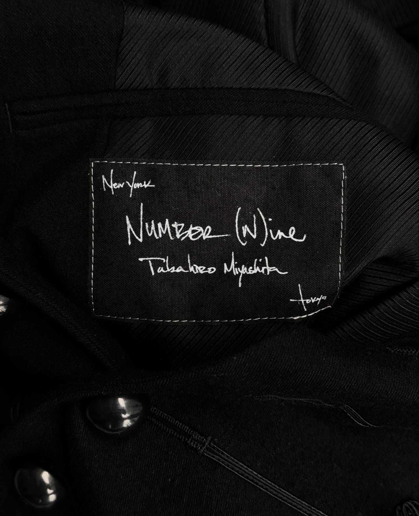 Number (N)ine AW06 “NOIR” Embroidered Wool Napoleon Blazer