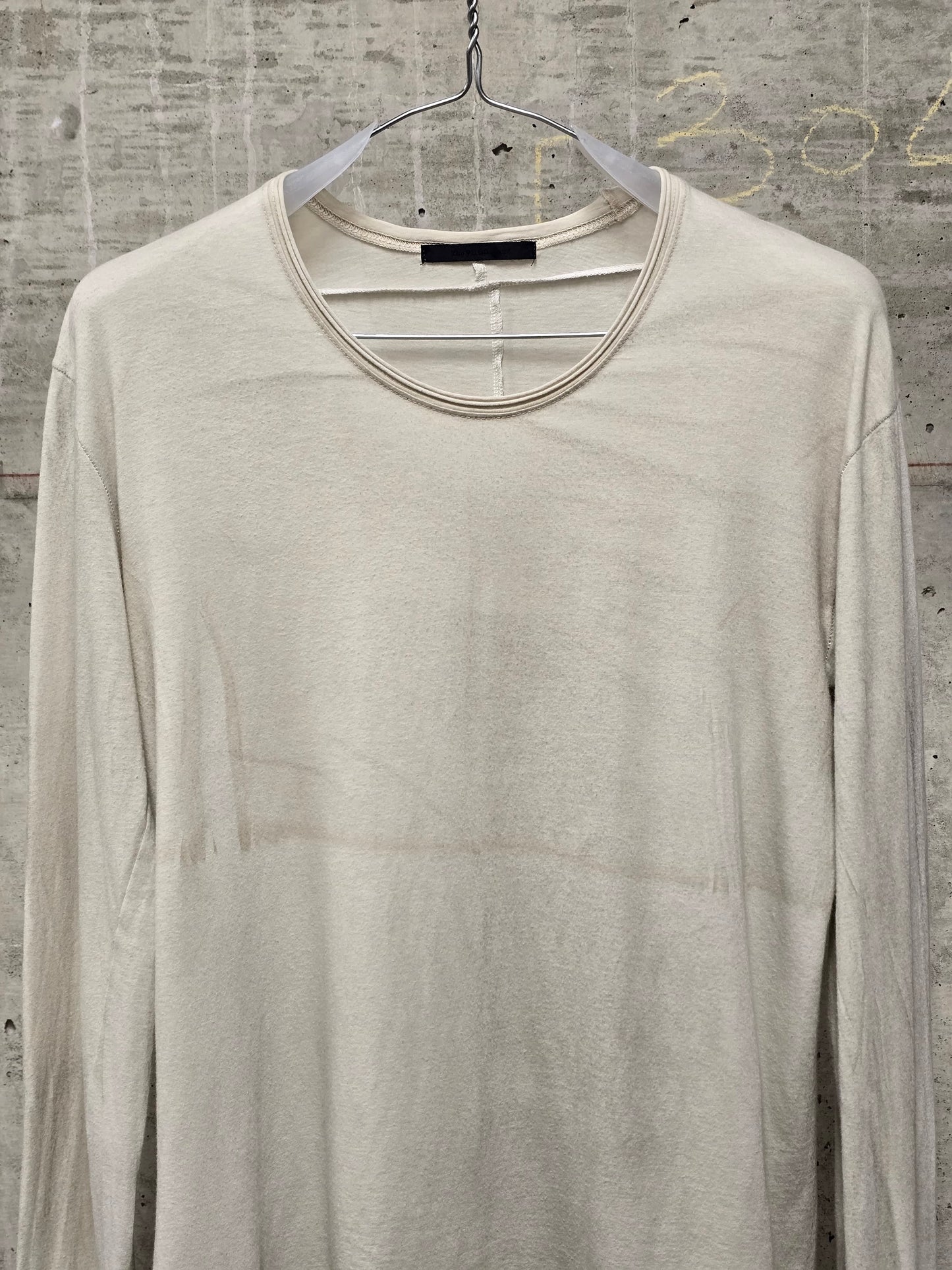 The Viridi-Anne Early 00s Overlock Garment Dyed Cotton Long-sleeves