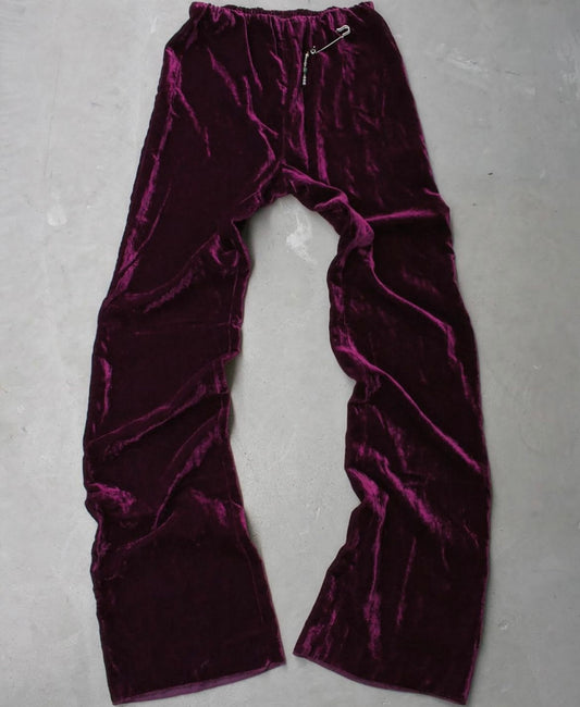Raf Simons SS21 Crushed Velvet Flare Lounge Pants