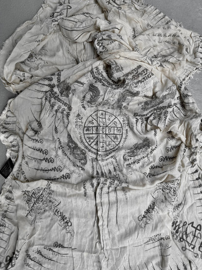 14thAddiction Early 2010’s Tribal Print Frayed Scarf