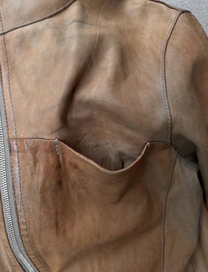 Isamu Katayama “BACKLASH” AW09 Distressed Horse Leather ‘Gimp’ Zip Hooded Jacket