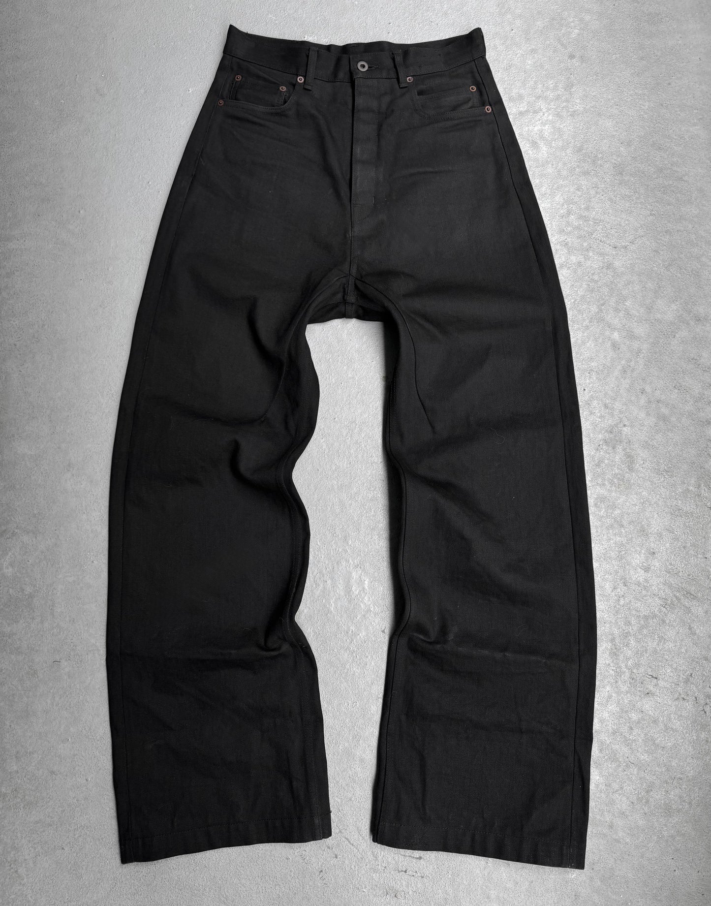 Rick Owens DRKSHDW AW22 “STROBE” 16oz Japanese Heavyweight Cotton ‘Geth Cut’ Wide Leg Denim
