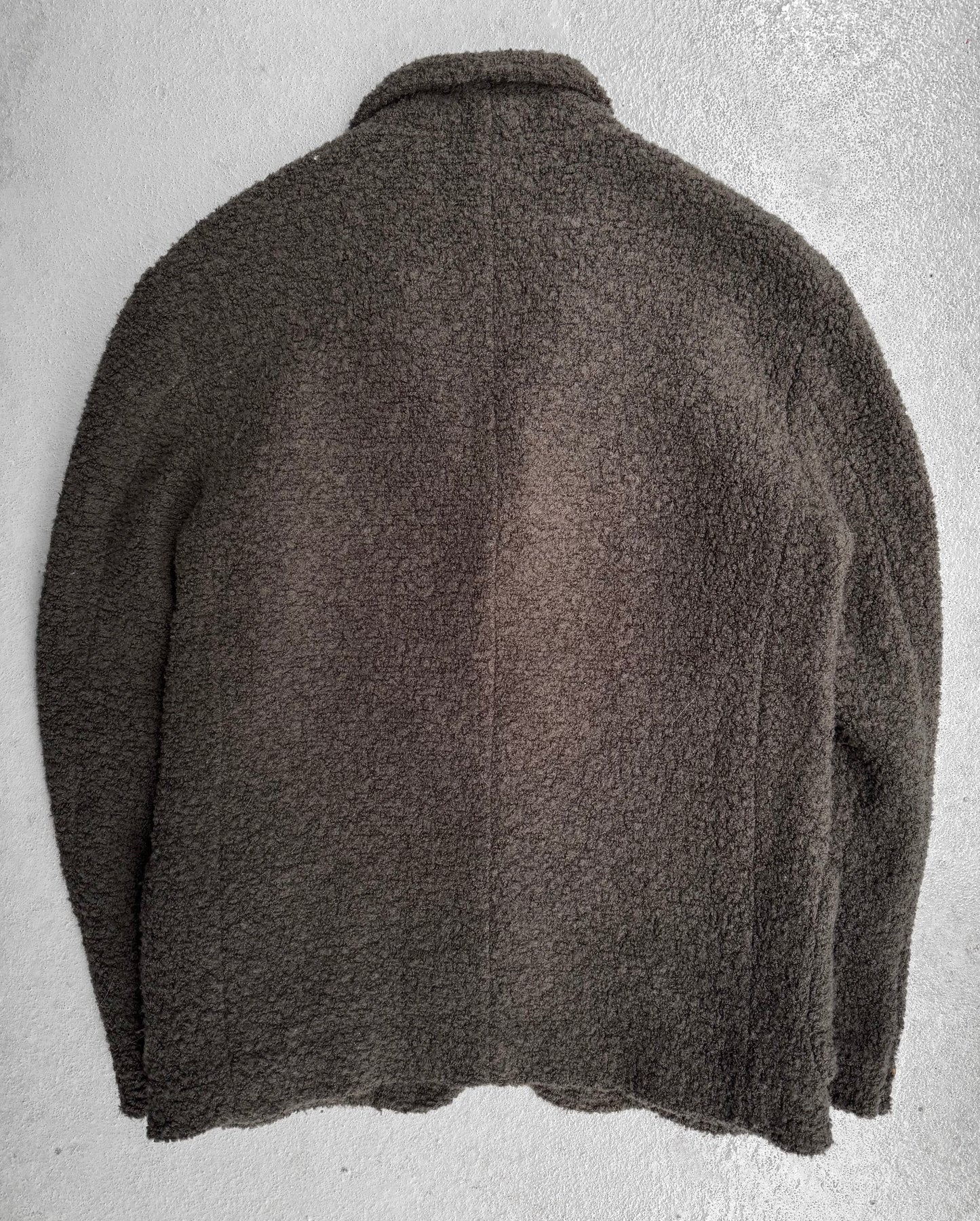 UNDERCOVER AW01 “D.A.V.F” Khaki Teddy Fleece Wool Blazer