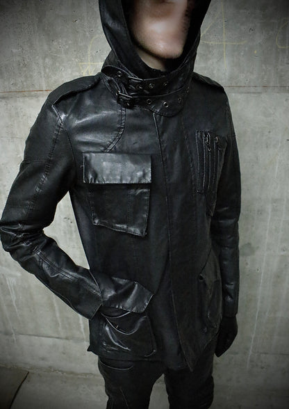 Yasuyuki Ishii Early 00s Distressed Deerskin Leather Field Jacket detail | DRIEW GARMENTS