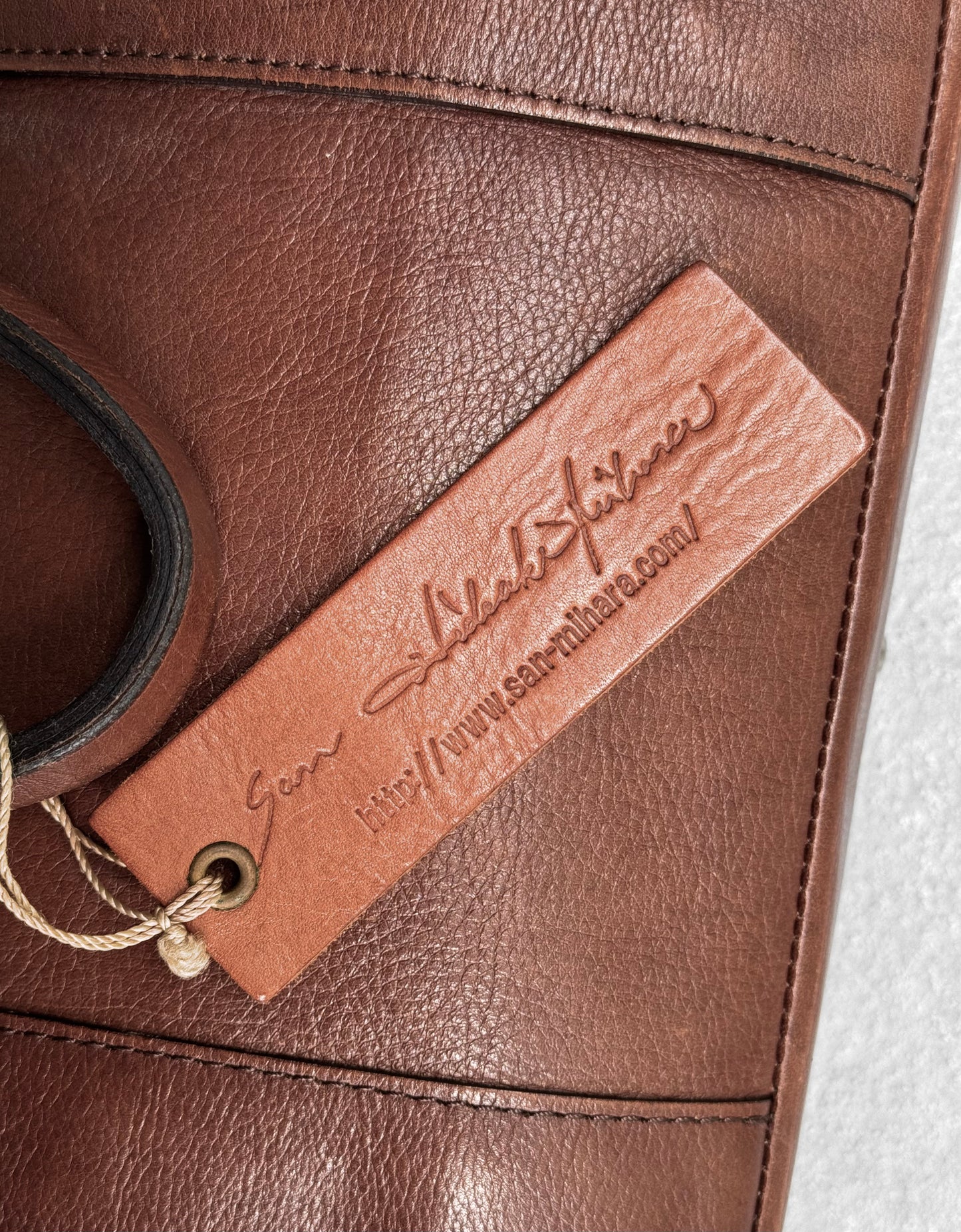 SAN Hideaki Mihara x HOSU.APTD Early 00s ‘Birkin’ Cow Leather Hand Bag
