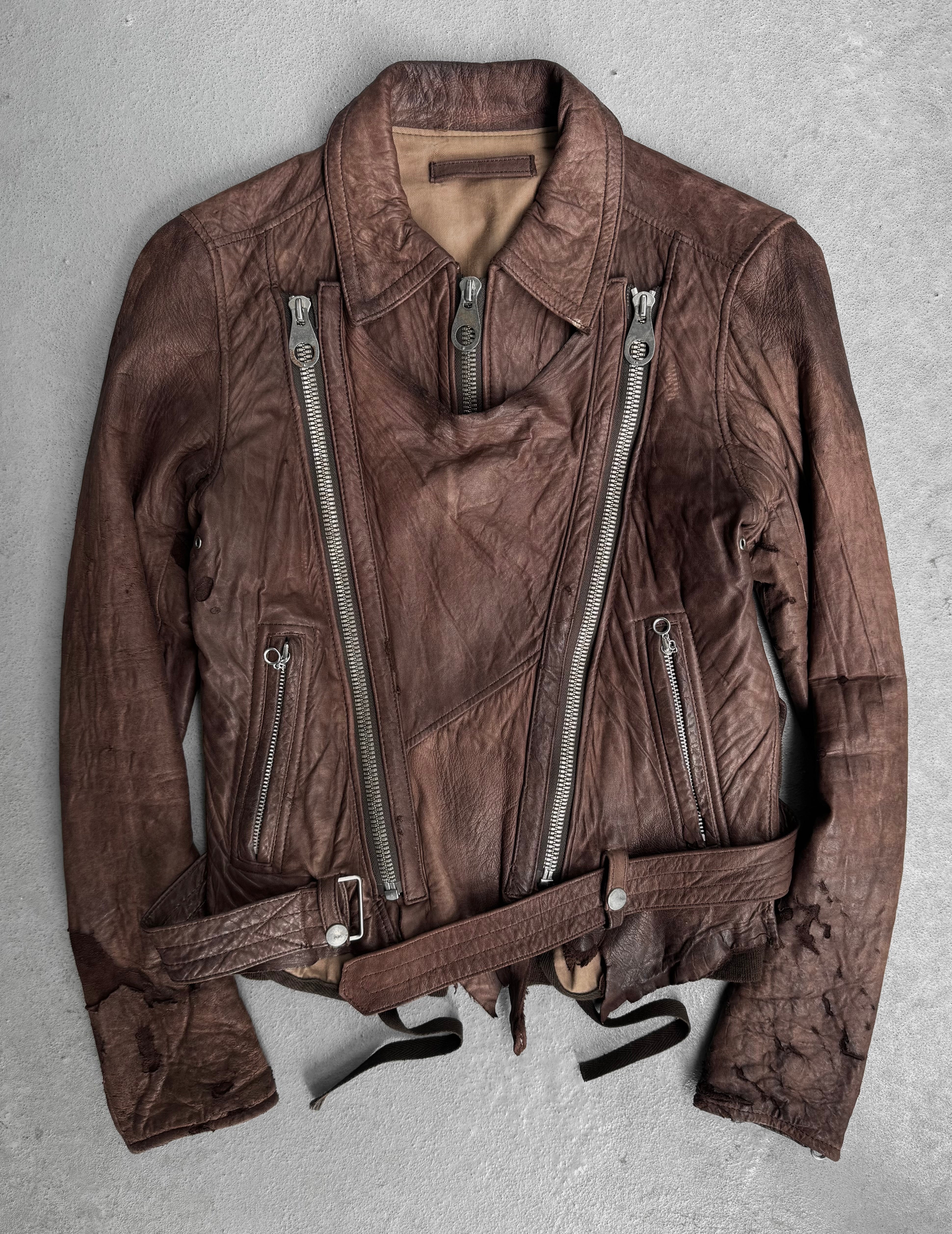 MiharaYasuhiro AW03 Distressed Sheepskin Leather Jacket – DRIEW