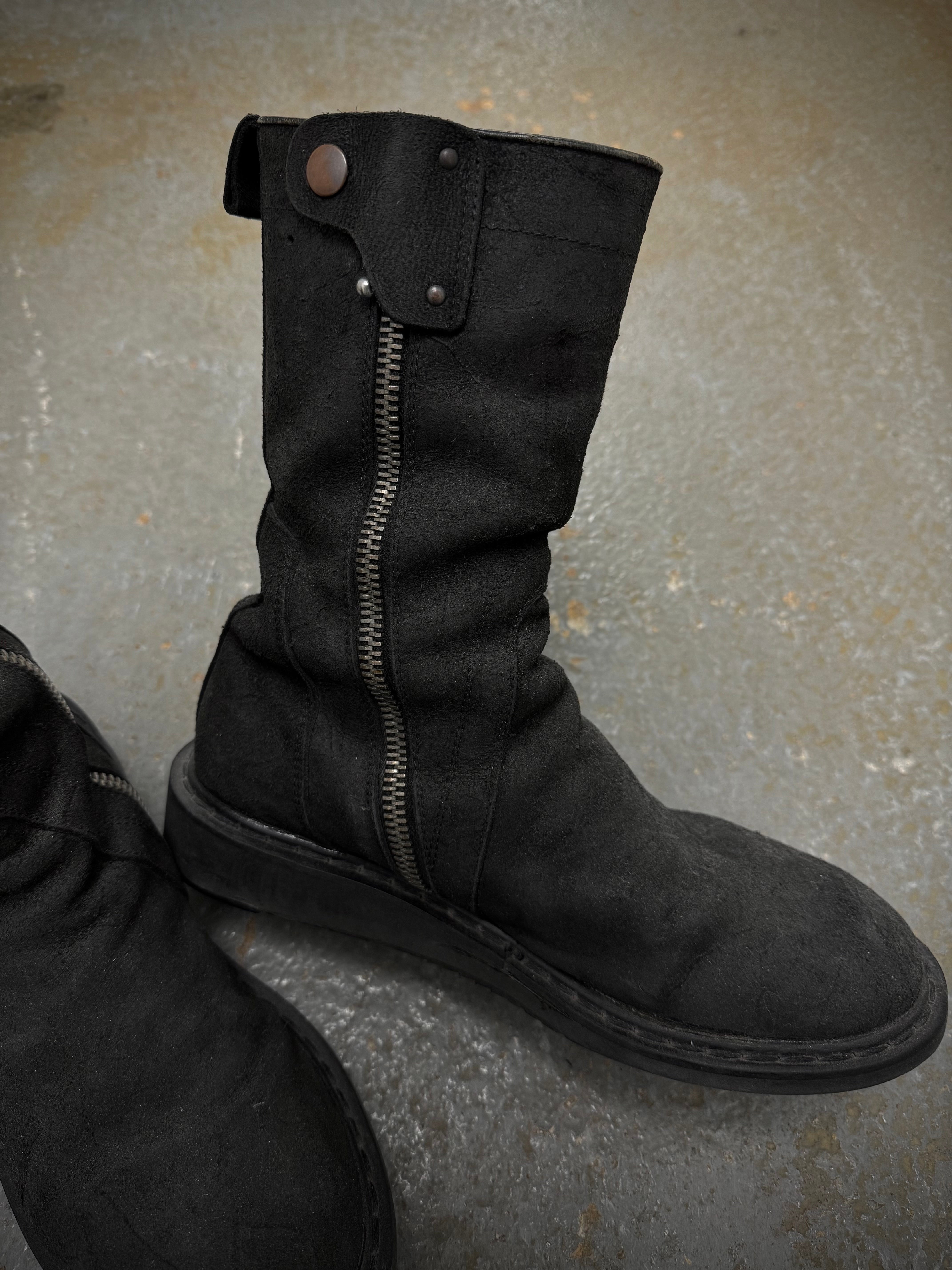 Rick Owens AW09 Reverse Cow Leather Creeper Boots | DRIEW