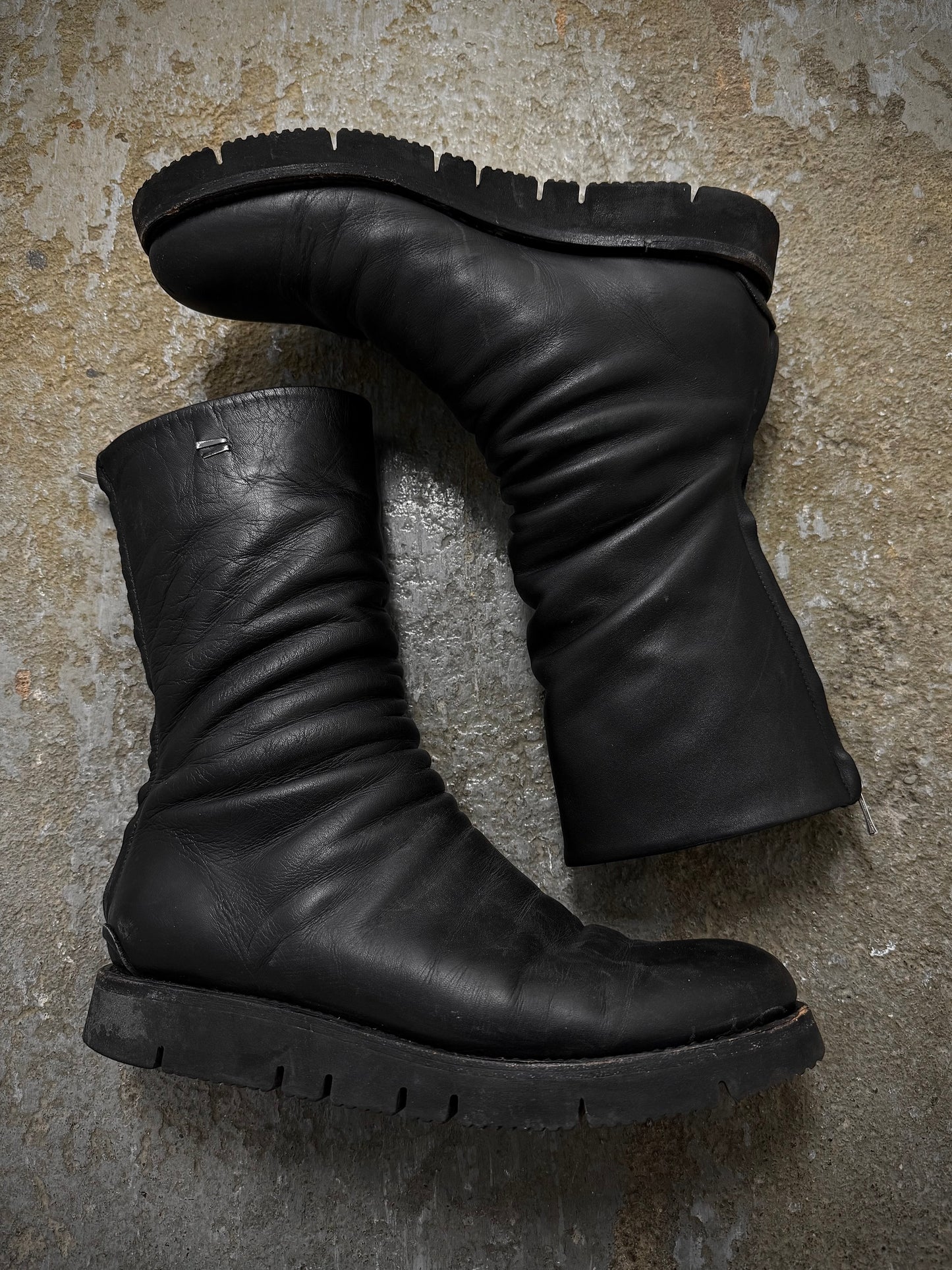 the last conspiracy AW20 'TLC1471' Back Zip Calf Leather Boots | Archive Fashion Toronto