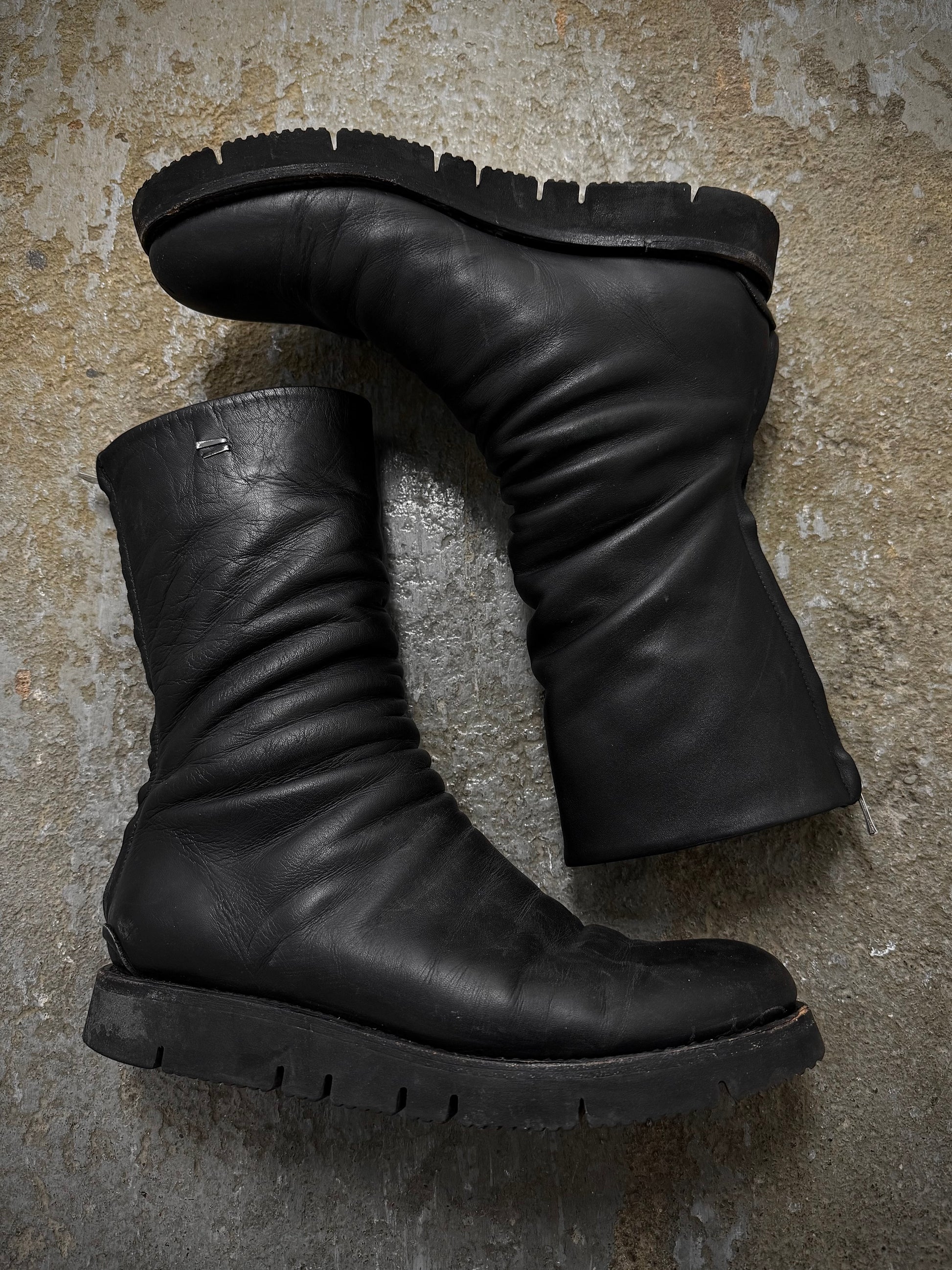the last conspiracy AW20 'TLC1471' Back Zip Calf Leather Boots | Archive Fashion Toronto