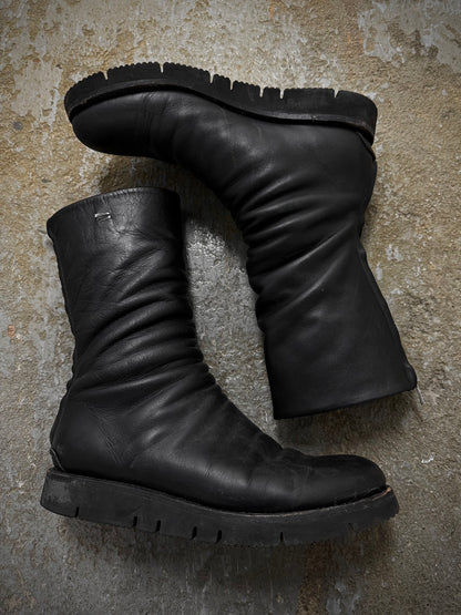 the last conspiracy AW20 'TLC1471' Back Zip Calf Leather Boots | Archive Fashion Toronto