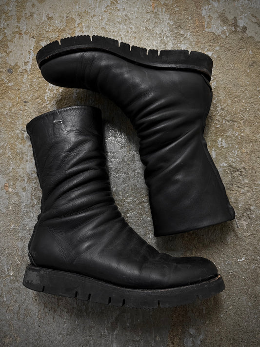 the last conspiracy AW20 'TLC1471' Back Zip Calf Leather Boots | Archive Fashion Toronto