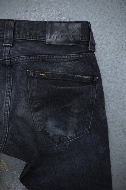 Midas x LEE Early 00s Mud Washed Blue Studded Bootcut Denim detail | DRIEW GARMENTS
