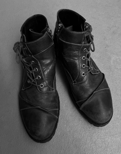 MiharaYasuhiro Post 2015’s Twisted Leather Hiking Derbies