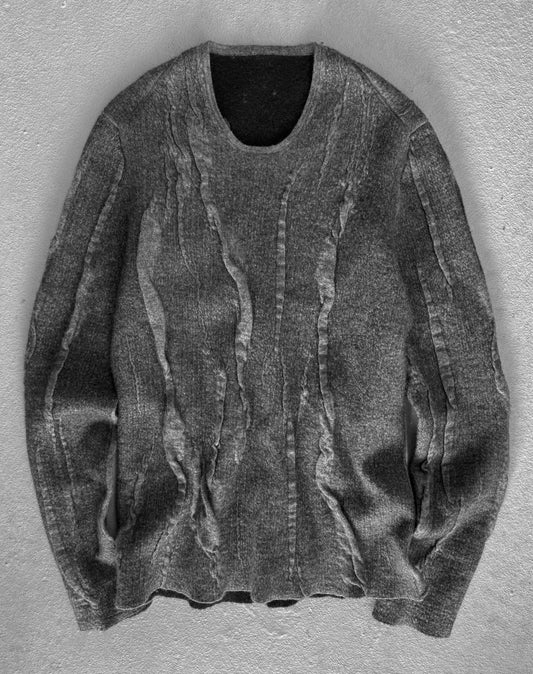 Label Under Construction Distressed Reversible Lunar Sweater