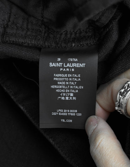 Saint Laurent Paris SS18 ‘D18’ Black Skinny Denim