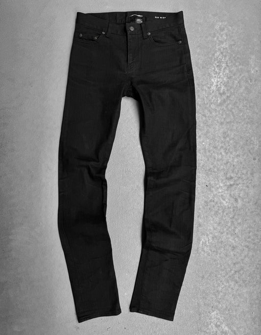 Saint Laurent Paris SS15 Black Skinny Bootcut Denim