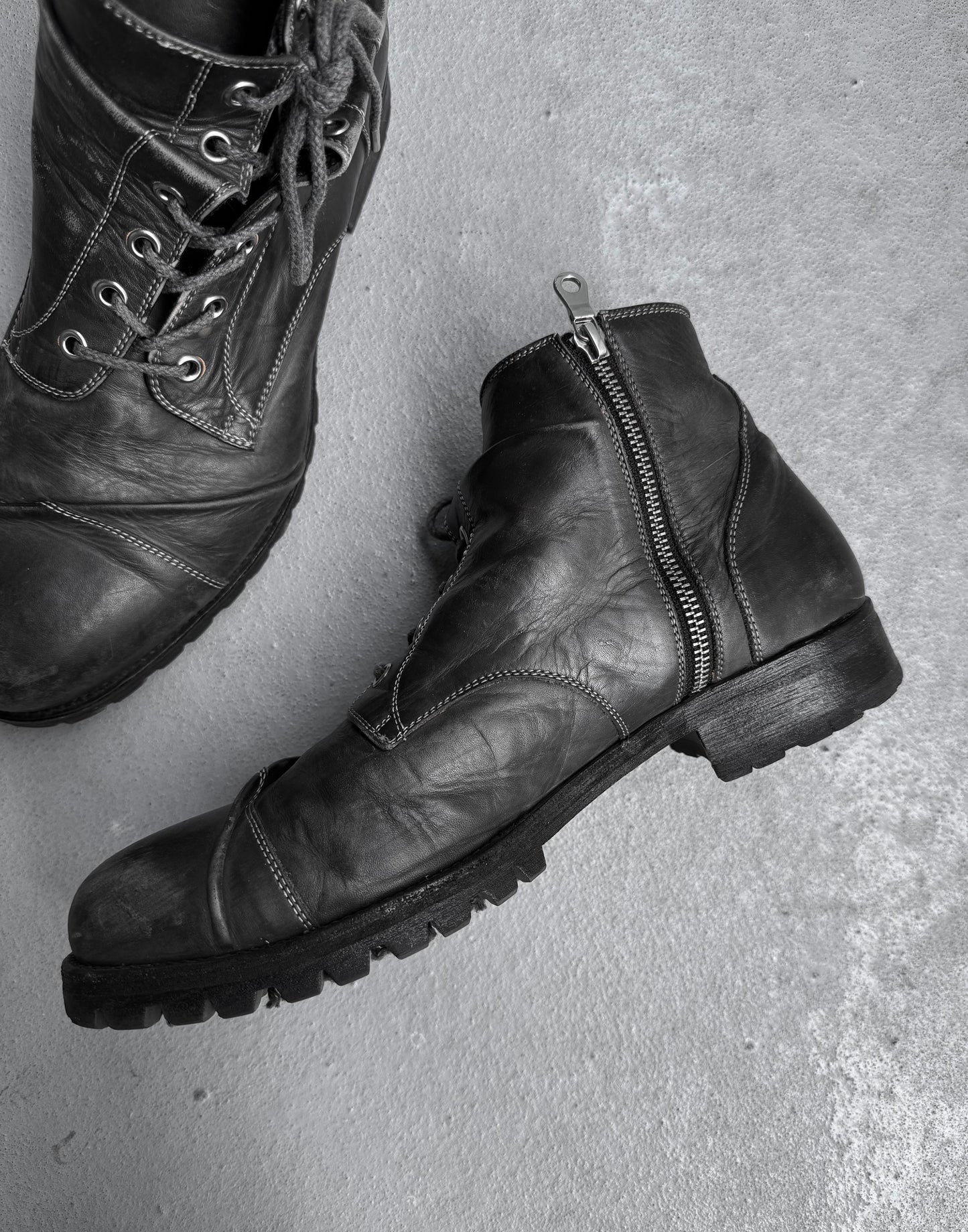 MiharaYasuhiro Post 2015’s Twisted Leather Hiking Derbies