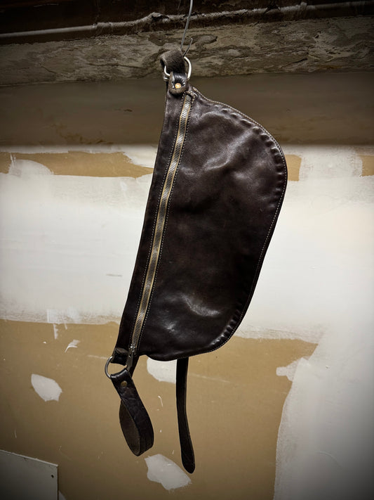 GUIDI ‘Q10M’ Brown Full-grain Horse Leather Shoulder Bag