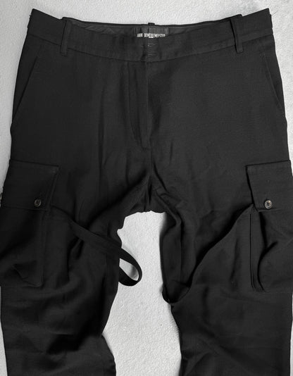 Ann Demeulemeester AW02 Fleece-wool Bondage Cargo Pants