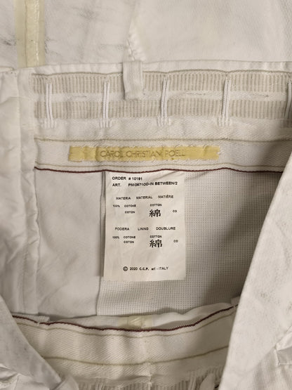 Carol Christian Poell 'PM/2671OD-IN BETWEEN/2' Object-dyed Visible Meltlock Front Zip Trousers