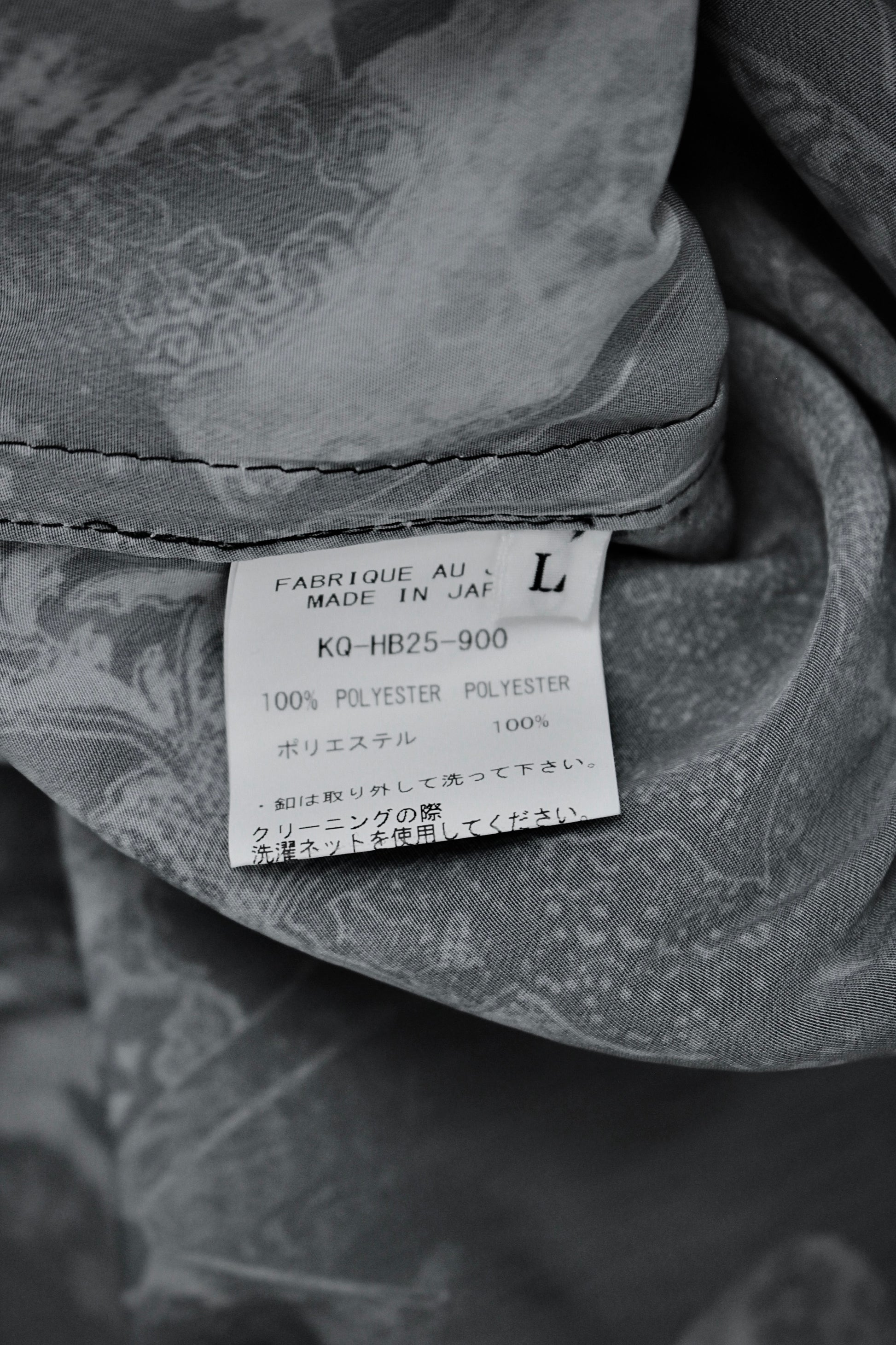kiryuyrik AW23 Grey Butterfly Nature Print French Cuff Shirt detail | DRIEW GARMENTS