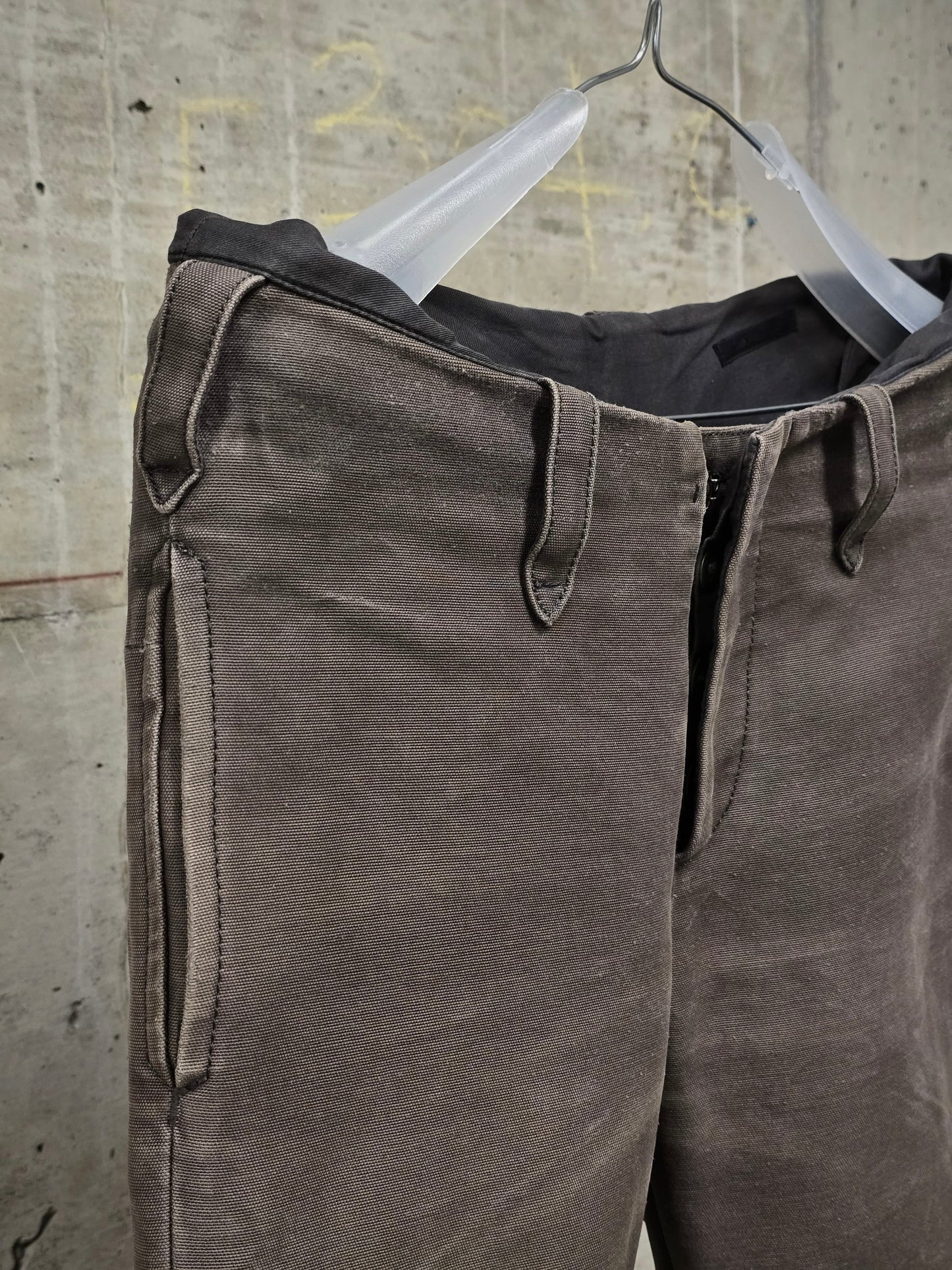 The Viridi-Anne Early 00s Khaki Bio Washed Cotton Canvas Pants