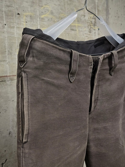 The Viridi-Anne Early 00s Khaki Bio Washed Cotton Canvas Pants