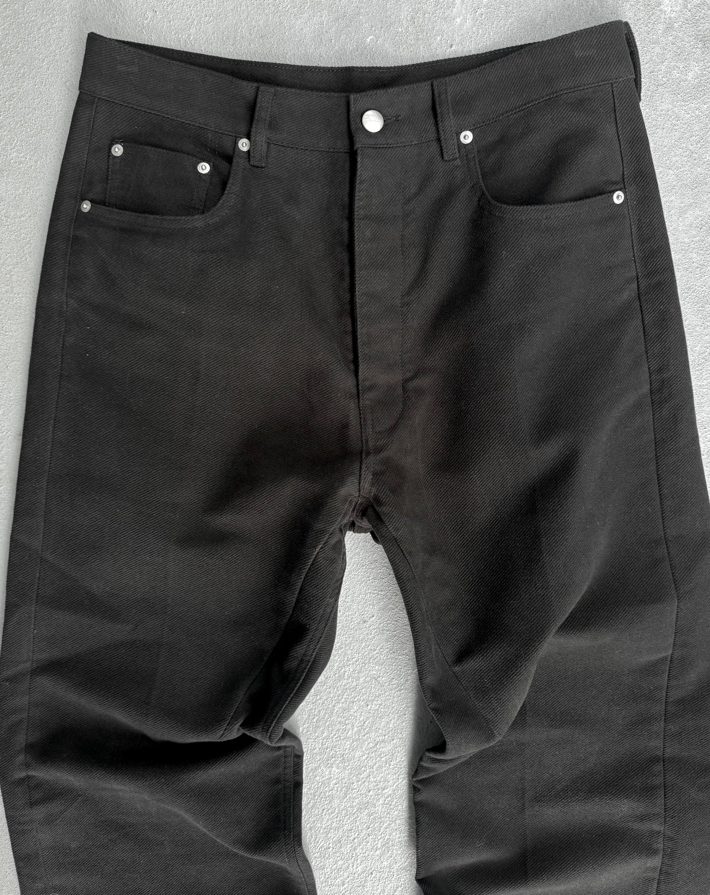 Rick Owens AW24 "PORTERVILLE" Geth Wide Leg Moleskin Denim