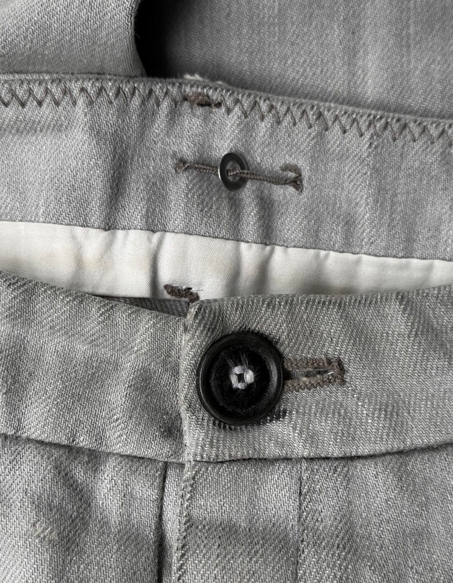 Label Under Construction Raw Hem Grey Denim