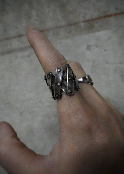 Carol Christian Poell 'MM/2408' Pantograph Adjustable One Size Silver Ring