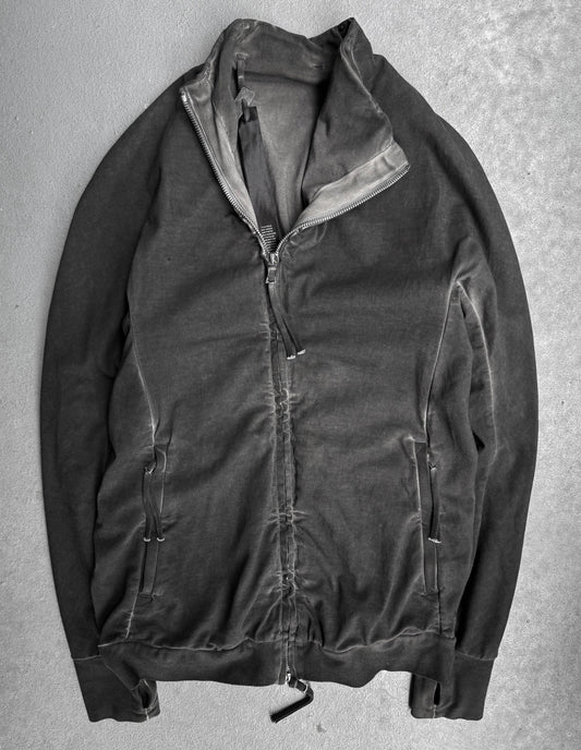 Boris Bidjan Saberi SS19 ‘ZIPPER1-FTO0003’ Dark Grey Resin-dyed Raglan Zip Jacket