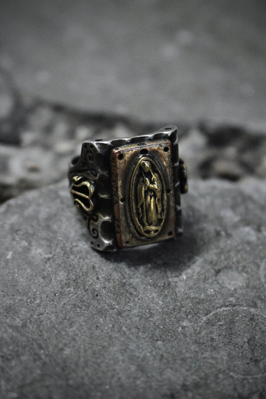 Isamu Katayama “BACKLASH” x galcia "Our Lady of Guadalupe" .925 Silver Ring