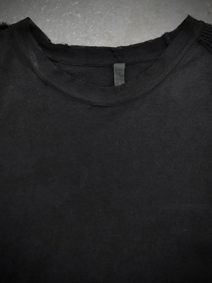 DAMIR DOMA 2010s Distressed Raglan Mesh Sleeve T-shirt