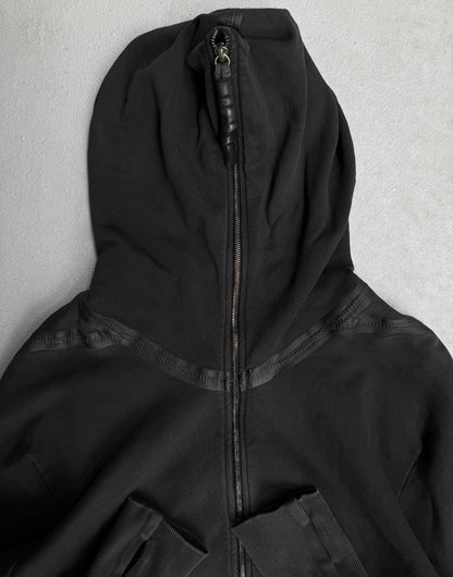 Isaac Sellam : “Experience” Rubberized Seams Cotton Zip-up Hoodie